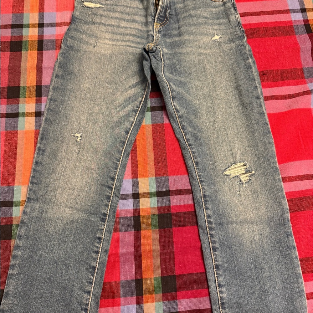 Classic Blue Distressed Jeans